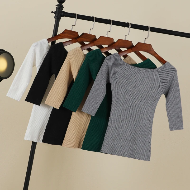 vetements femme soldes korean style pull noir tops pas cher rouge fashion crop top manche longue laine à tricoter nouveauté vetement 2024 tricot