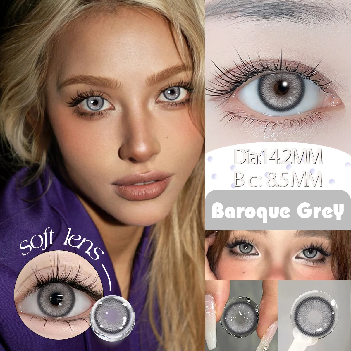 2 stücke Farbige Kontaktlinsen mit Grad Natürliche Auge Cosplay Objektiv Make-Up Objektiv Iris Kosmetik Rezept Linsen Für Party 1 jahr