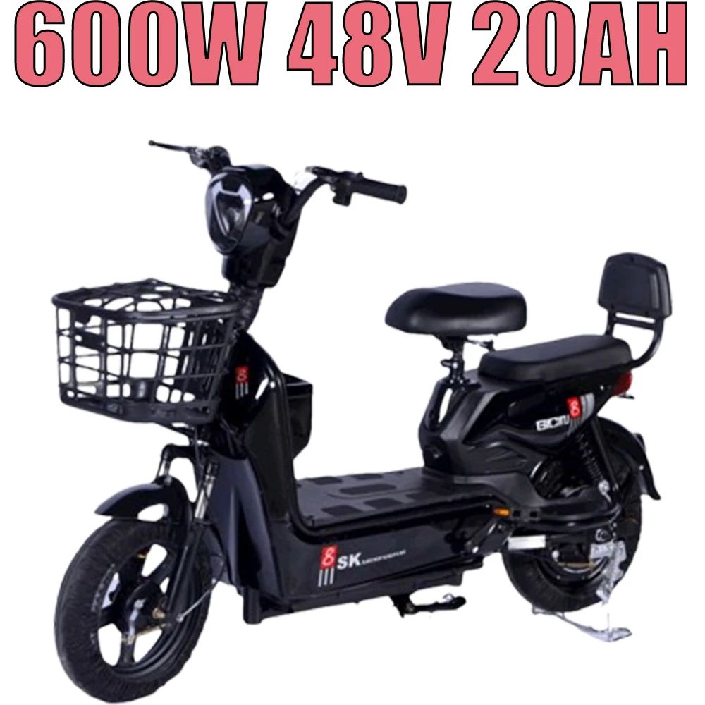 With Pedals Electric Scooter City Commuting Pick Up And Drop Off Children  Mileage 65KM Electric Motorcycle 600W48V20AH 2wheel