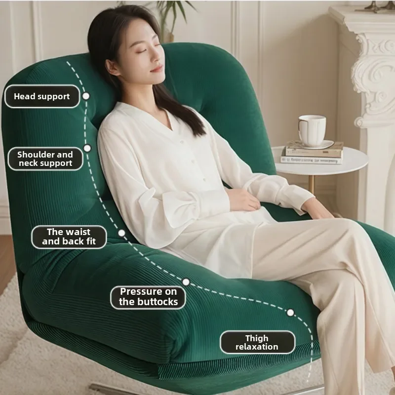 Firm Household Goods Single Sofa Chair Light Luxury Medieval Bauhaus Living Room Leisure Chair Bedroom Lazy Sofa solid
