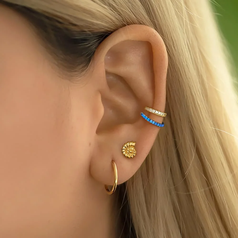 ASTM F136 Titanium Tiny Conch Stud Earring, Body Piercing