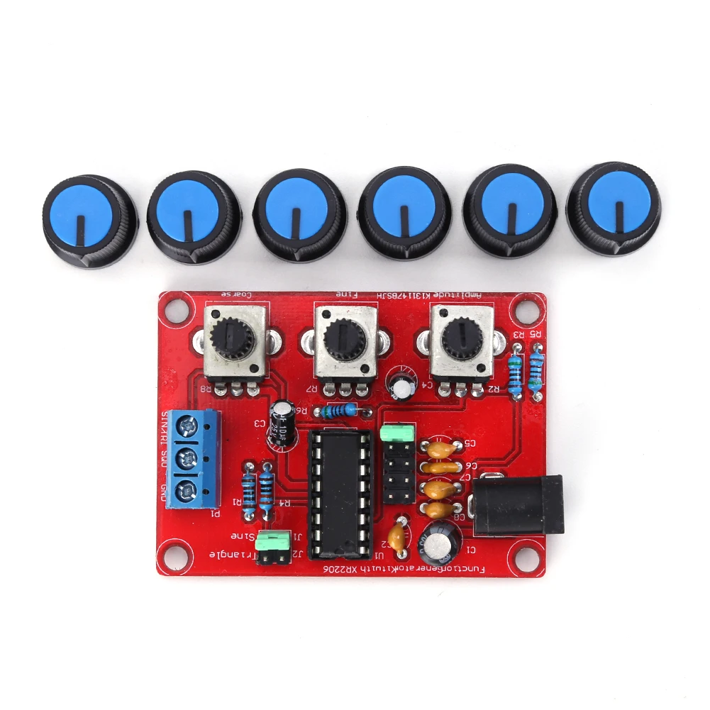 Peças do gerador de sinal de alta precisão xr2206, 2206cp, 1hz-1mhz, conjunto gerador de função ajustável, saída senoidal/triângulo/quadrada