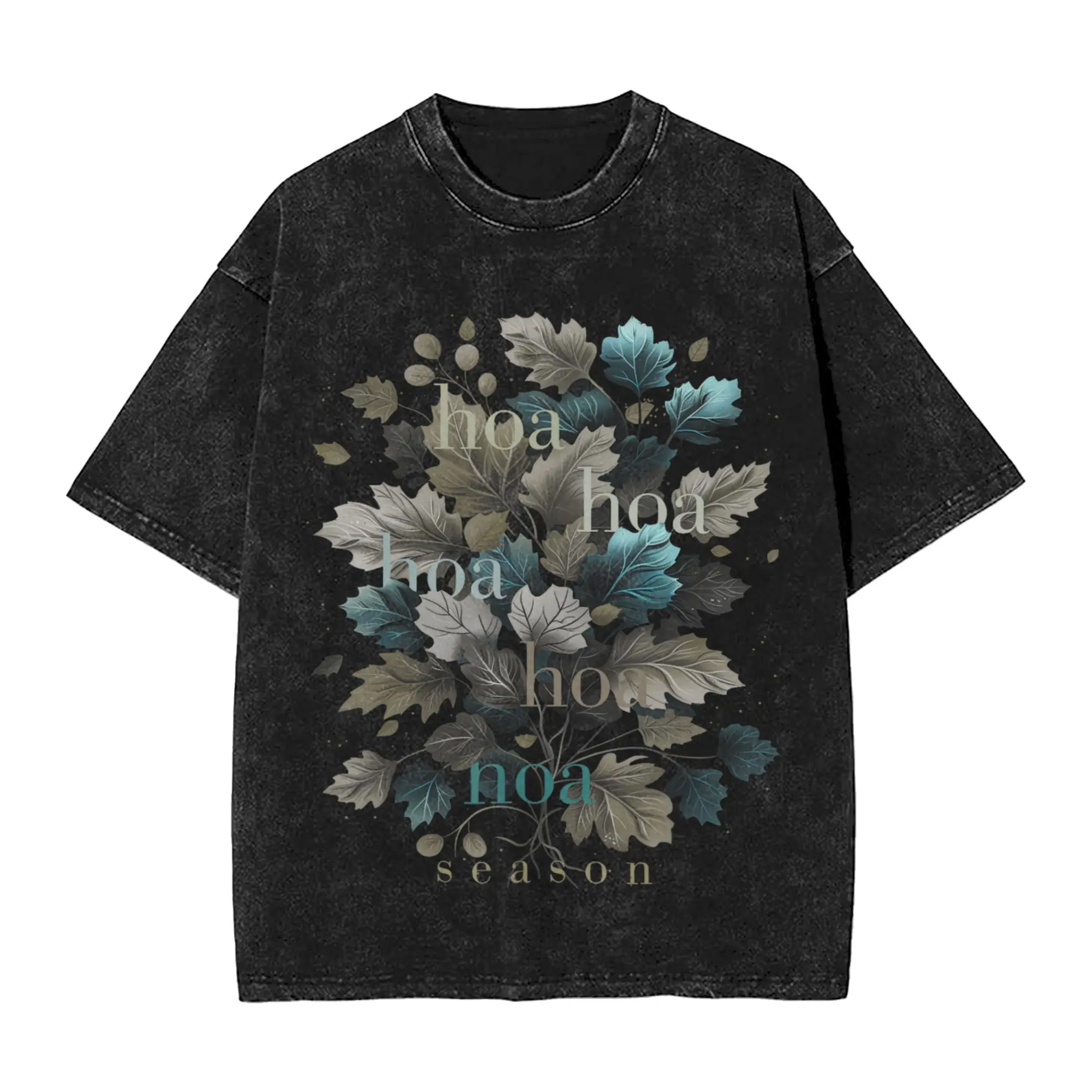 HOA HOA HOA HOA HOA Trendy Emo Fall Season Leaves Trendy T-Shirt Twilight  T-Shirts Tshirt Beach O Neck Plus Size Top Tees