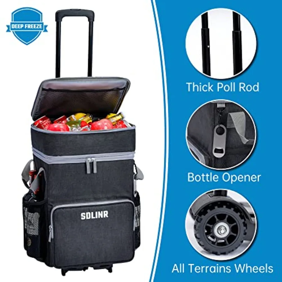 72-Can Rolling Cooler Bag - usage example