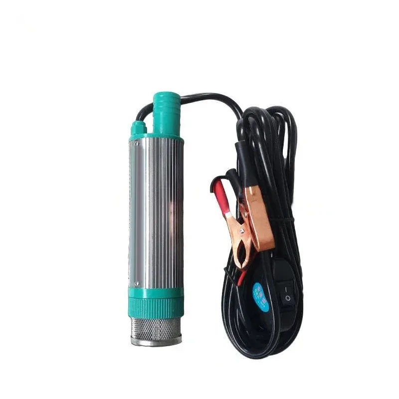 12V electric car pump 38mm portable mini pump Diesel pump Camping fishing submersible pump 30L/ min power cord 3m