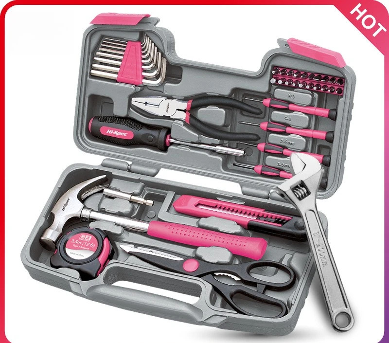 Pink Multifunctional Repair Toolbox Gift Tool Set, Hand Tool Home Repair Home Tool Set