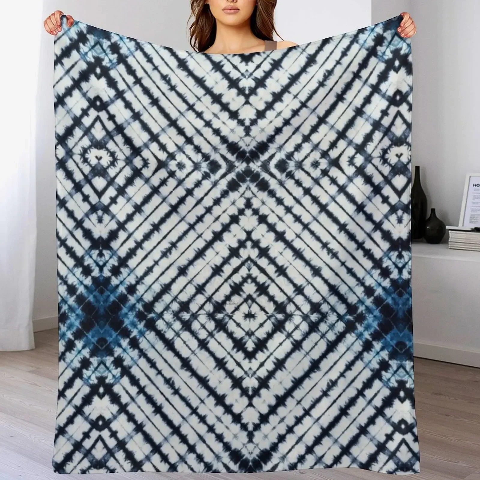 Diamonds Indigo Throw Blanket Blankets Sofas Of Decoration bed plaid Blankets