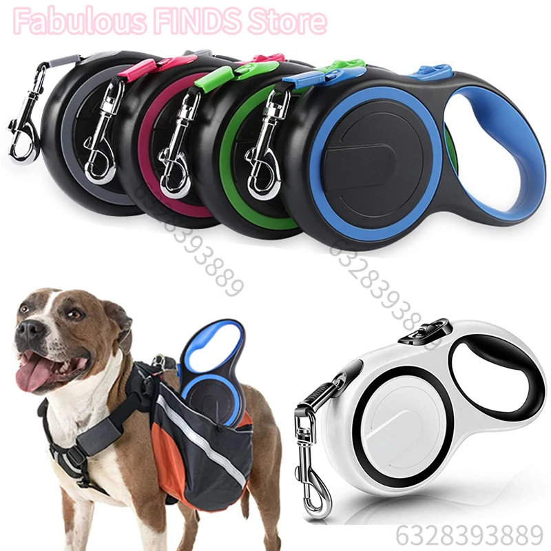 Laisse extensible pour chiens de compagnie, 3/5/8M, en Nylon Durable, rétractable automatique, laisse pour petits, moyens et grands chiens, fournitures de marche
