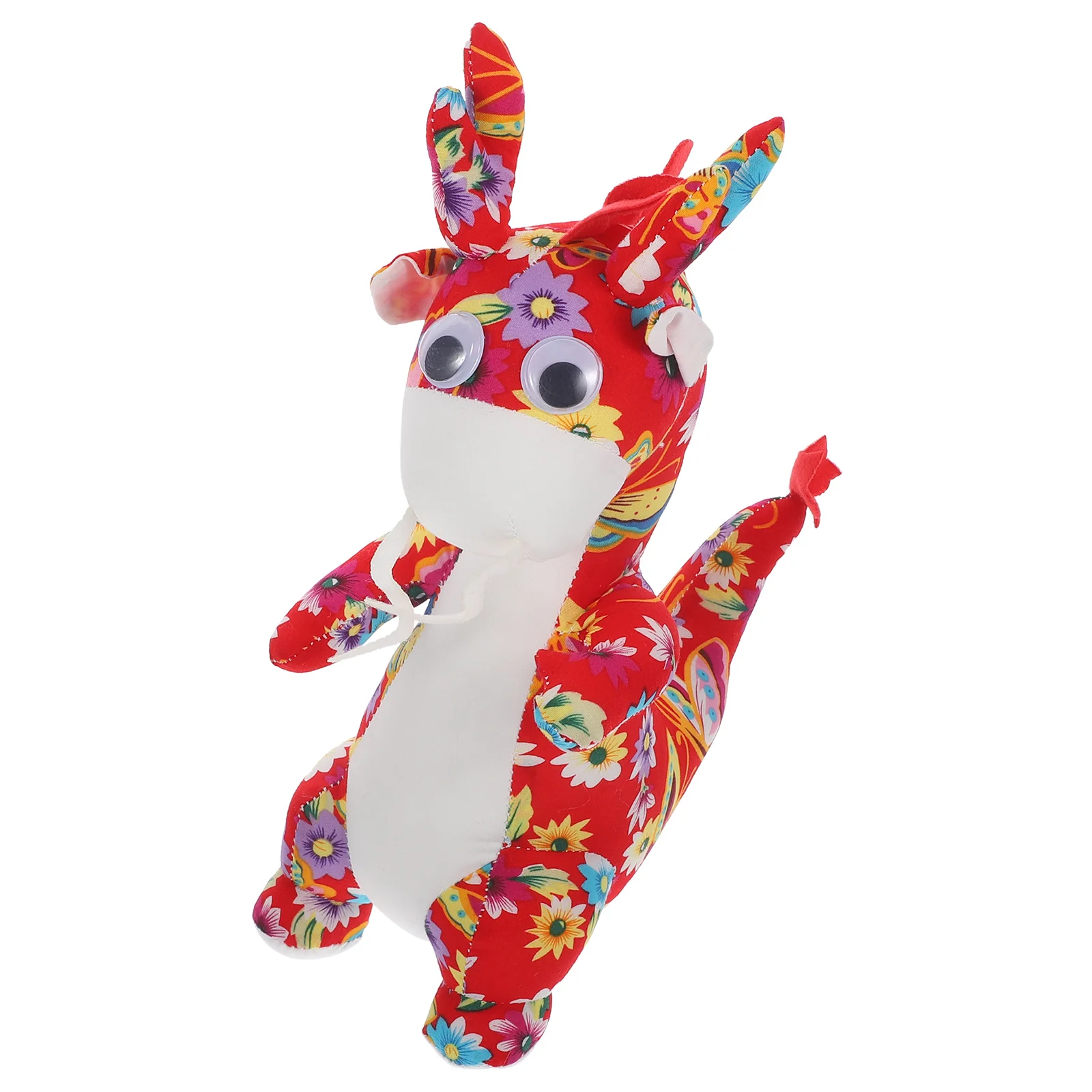 

Stuffed Dragon Mascot Decoration Vivid Expression New Year Gift Home Bedroom Office Party Mood Stuffed Animals
