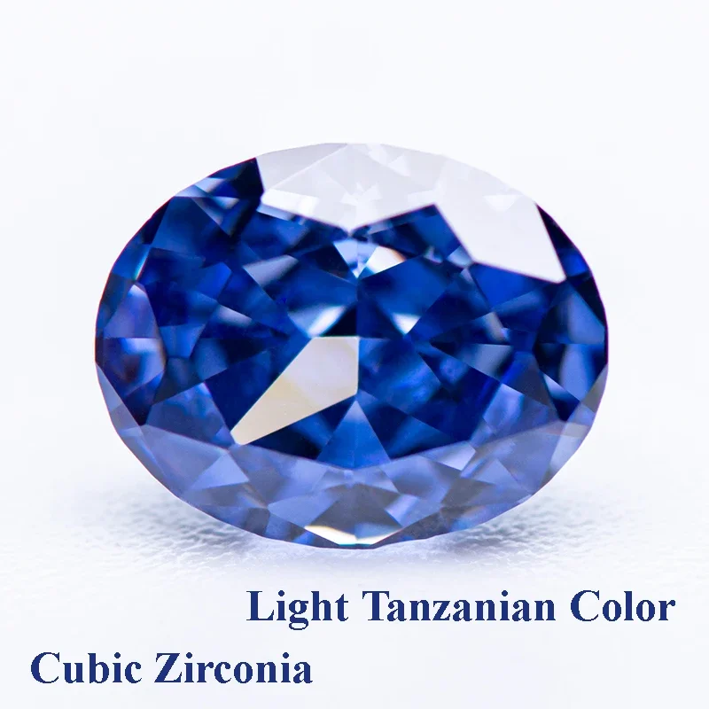 

Cubic Zirconia Crushed Ice Cut Light Tanzanian Color Oval Shape Charms Bead for Diy Jewelry Making Ring Materials No Certificate