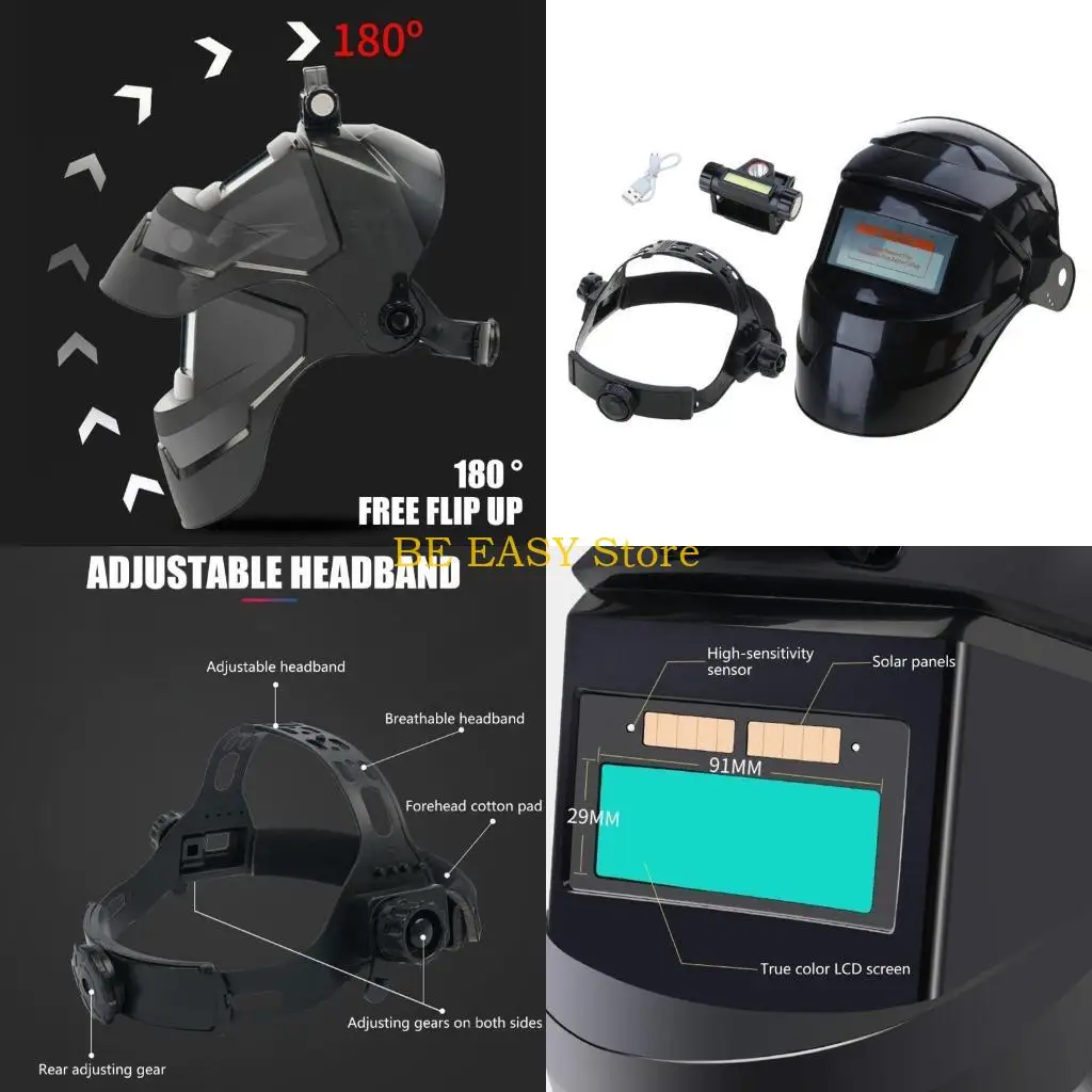 

E28F Large Viewing Welding Helmets Darkening Welding Mask Welder Mask for Welding Grinding