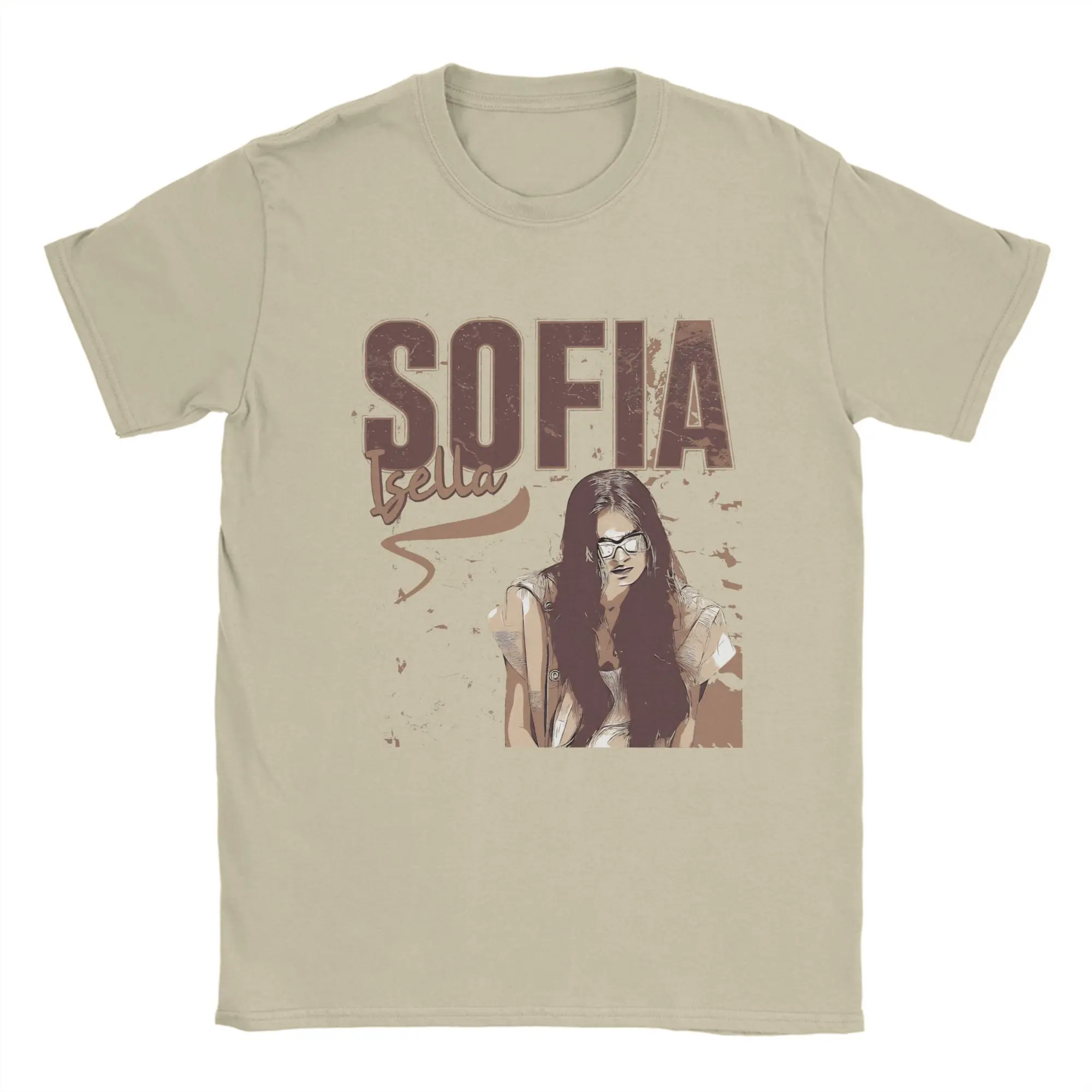 

Мужская футболка Sofia Isella, хлопковая футболка с принтом, футболка с короткими рукавами, одежда с круглым воротником, одежда для вечеринок