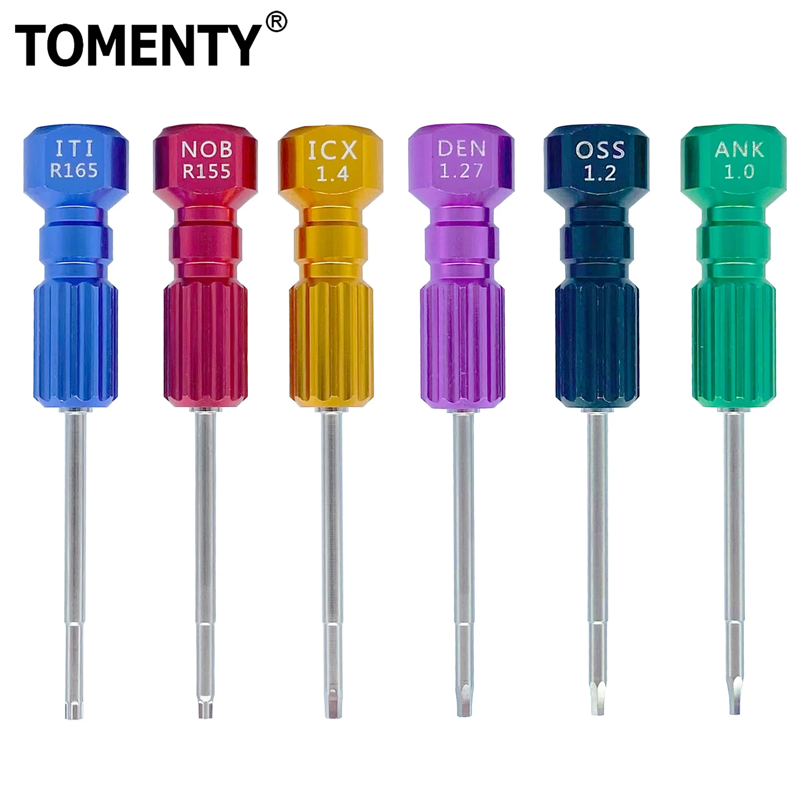 

6Pcs TOMENTY Dental Stainless Steel Implant Screw Driver Dental Lab Dentistry Tool Kit Micro Screwdriver Dentist Instrument