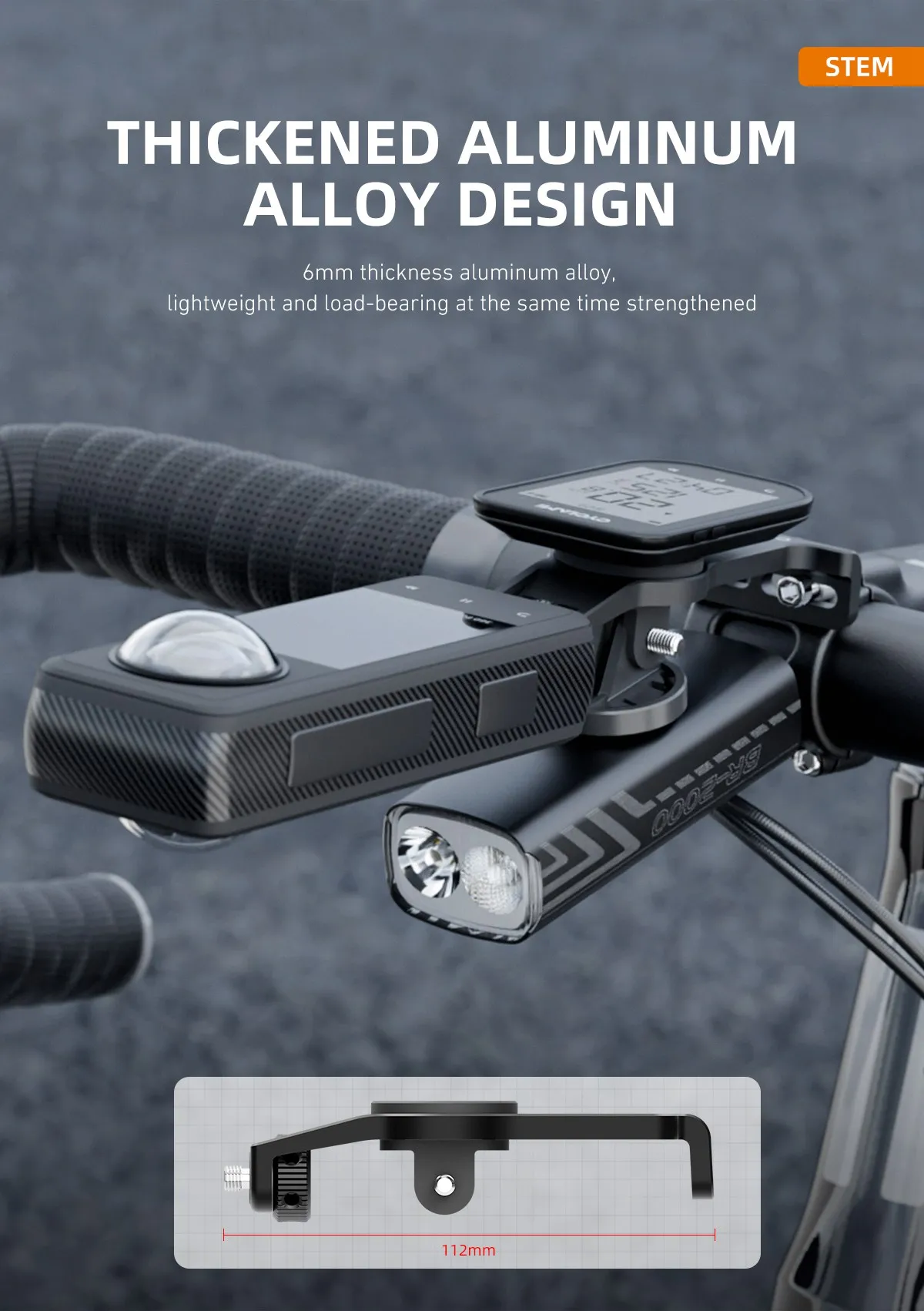 CYCLAMI 360 drehbare Halterung für Go Pro 8–13 Insta360 One X2 X3 X4 DJI Kamerazubehör Fahrradhalterung für IGS Garmin XOSS – Detail 3
