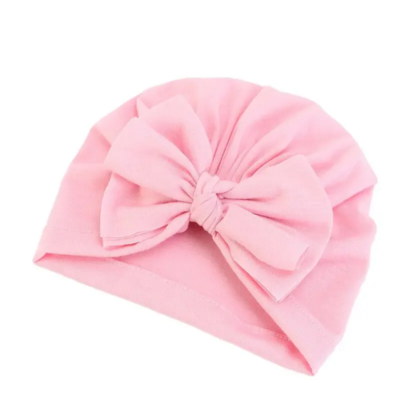 2026 New Designed Cute Kids India Hat Cotton Soft Turban Girls Bow Headwrap Bandanas Bohemian style Kids Muslim Hat Headbands