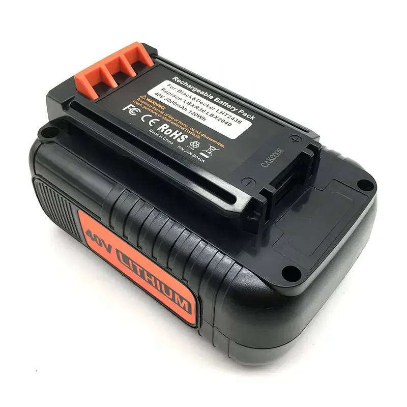 Remplacement de la batterie au lithium Black Decker, LBXR36, LBX2040, 40V