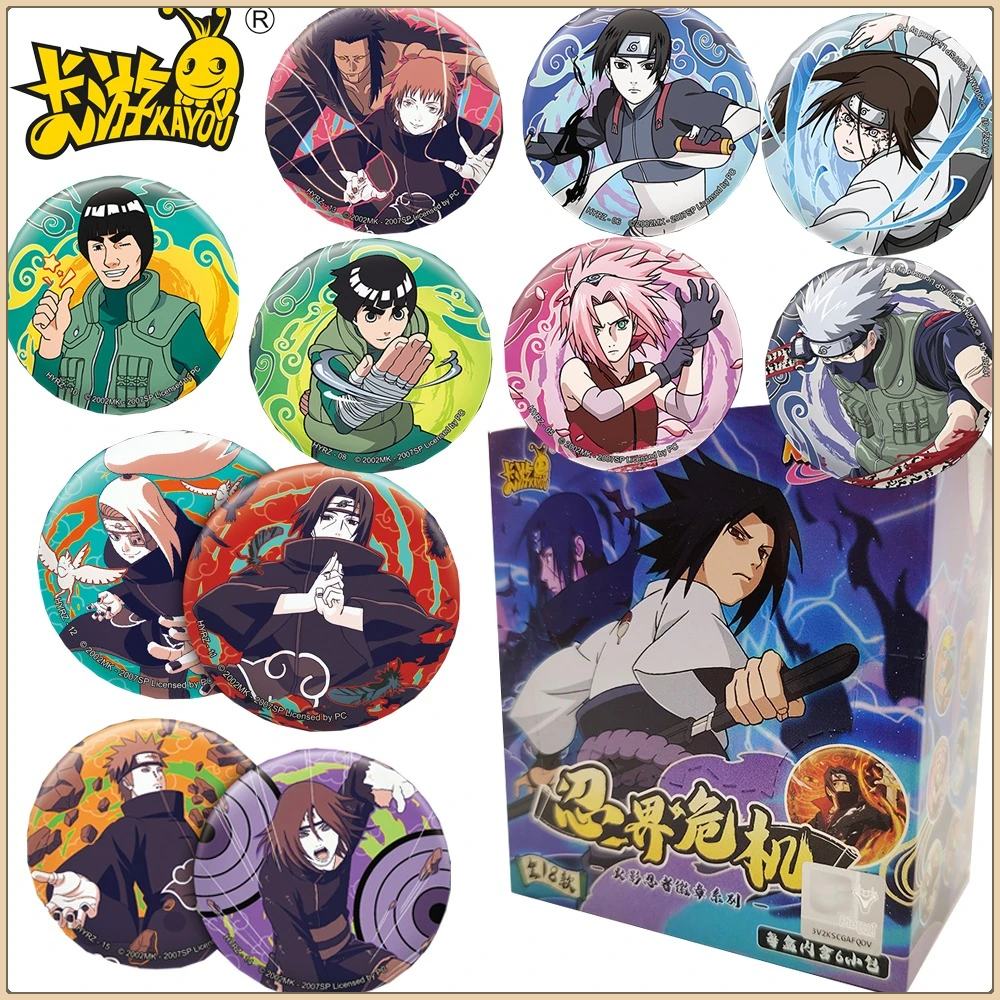 

Kayou Genuine Naruto Exquisite Matte Texture Creative Characters Round Badge Popular Cosplay Brooches Decoration Gifts Hot Sales