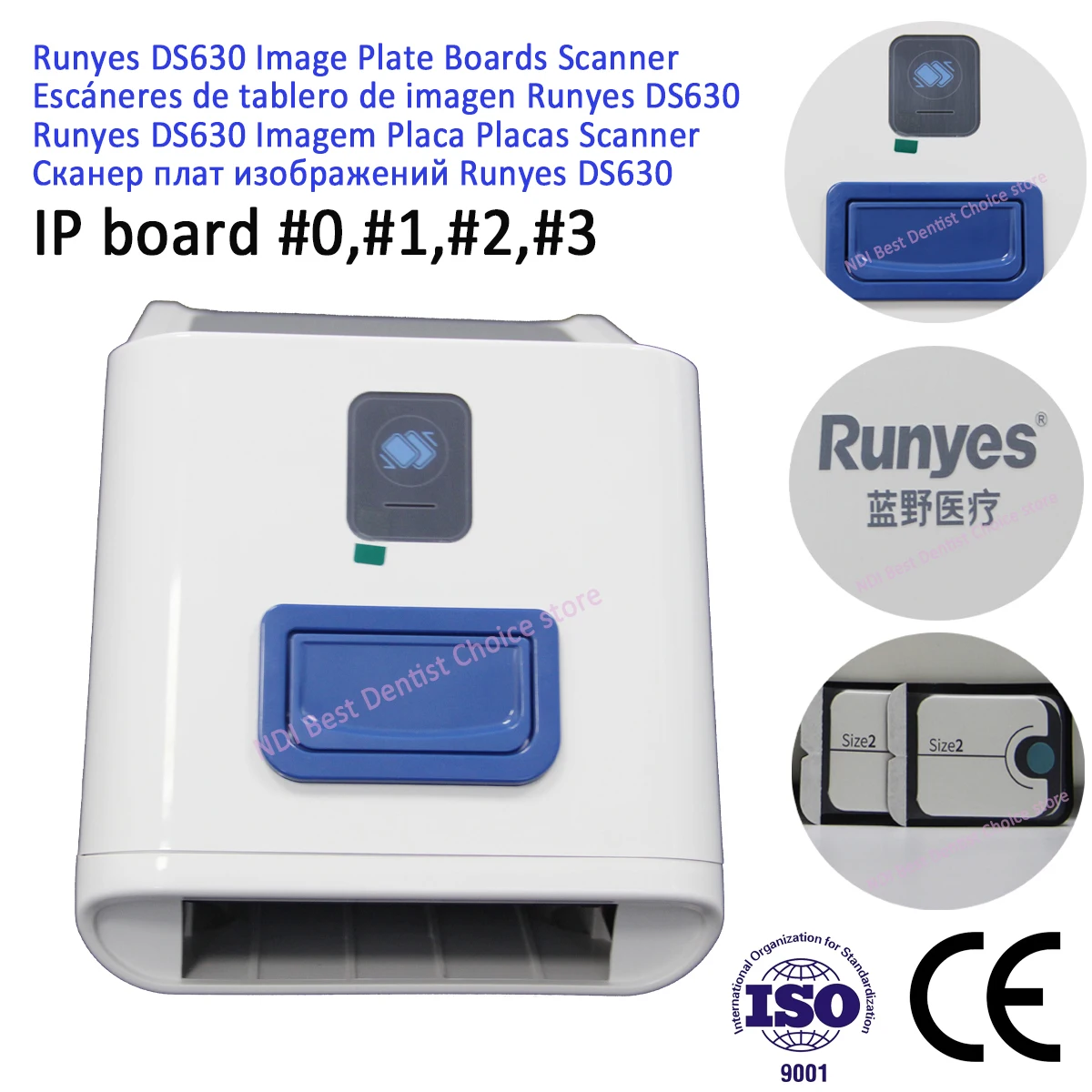 Dental Digital CR X-ray Imaging Plate Scanner, Runyes DS630, fácil instalação, operação simples