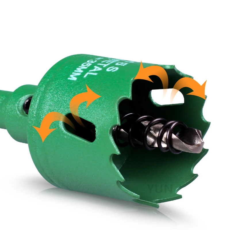 HSS Hole Drill Woodworking Tools Hole Cutter Cutting Metal Plastic Wood Hole Saw 100-200mm DIY Wood Cutter Drill Bit