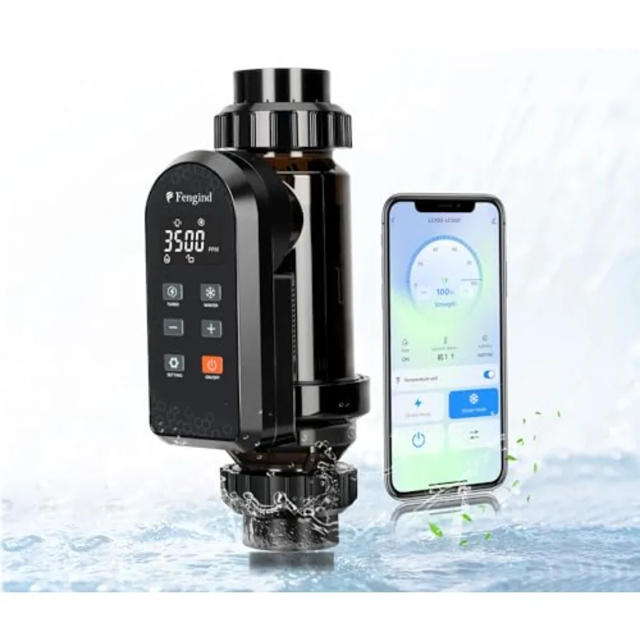 

Above Ground Pool Chlorinator System for 22, 000 Gal, Titanium Plate, White, Wi-Fi App Remote Control with Self-Cleaning Techno
