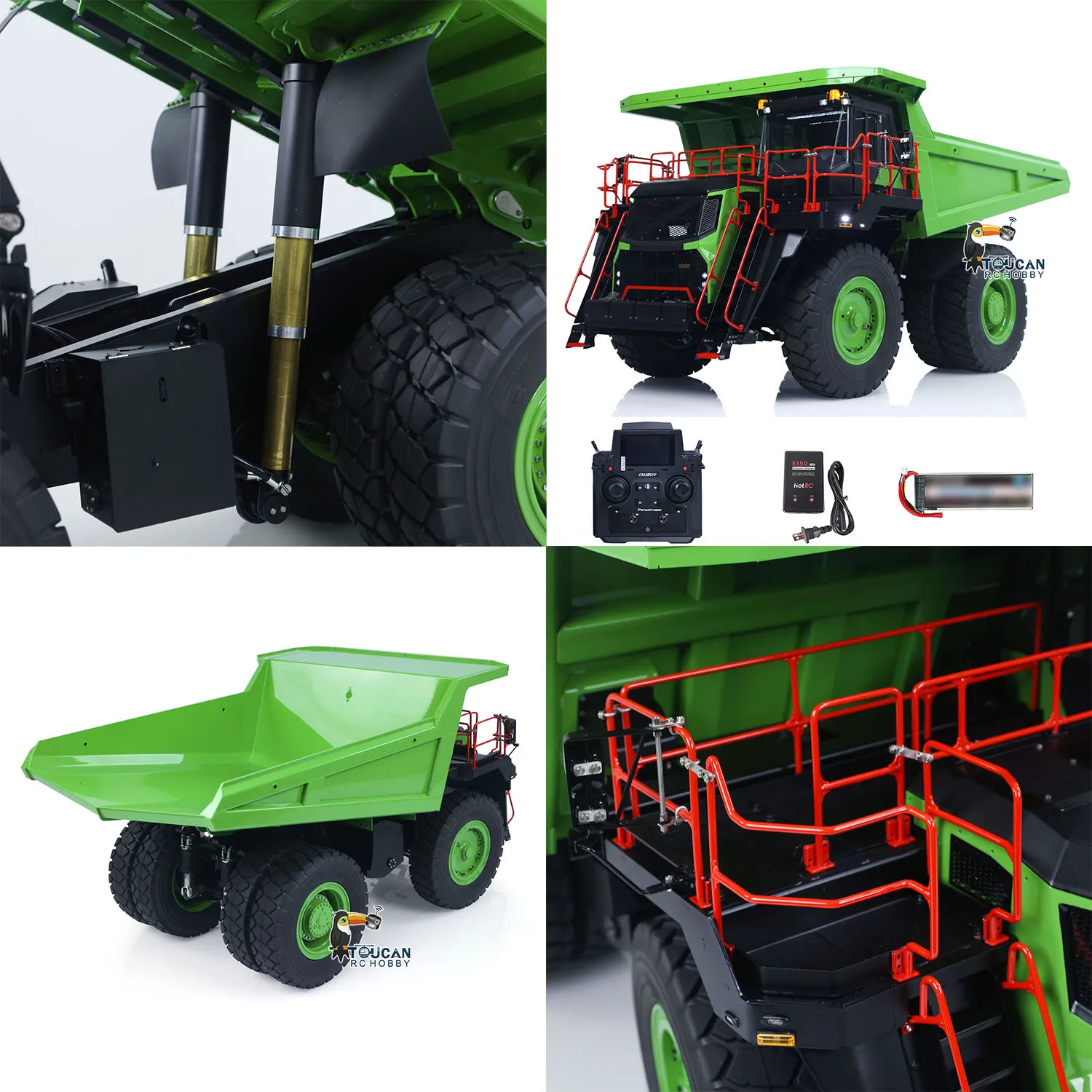 RTR LESU 1/16 Aoue R100E Metal Hydraulic RC Mine Truck Mining Tipper Construction Vehicles PL18EV Lite Radio Dumper Car Machine