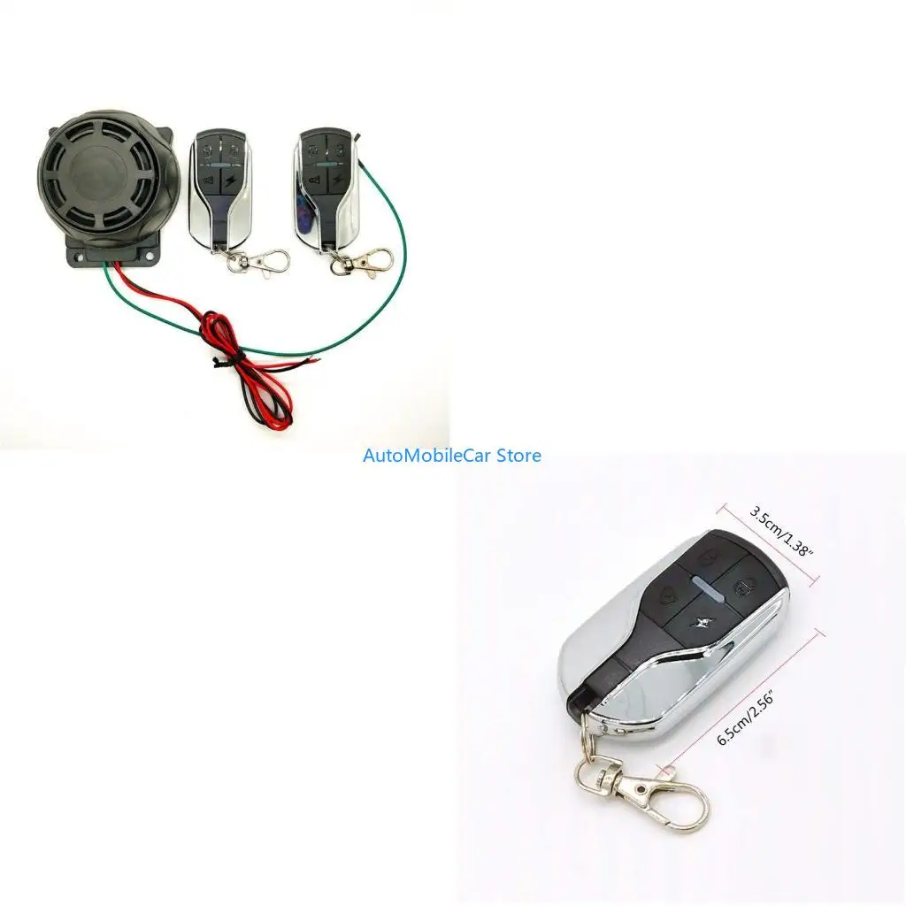 

G8TE Motorcycle Bike Scooter Alarm Security System Theft for Protection with 12V Dual Remote Control