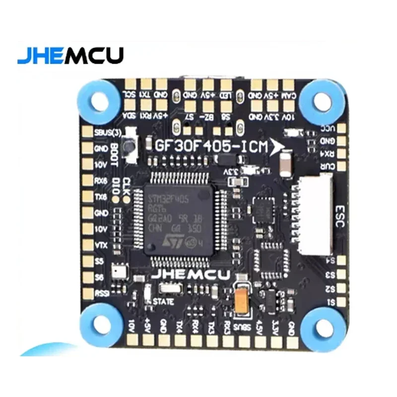 

JHEMCU GF30F405-ICM Baro OSD BalckBox 5V 10V Dual BEC F405 Flight Controller 3-8S 30X30mm for RC FPV Freestyle Drone Parts