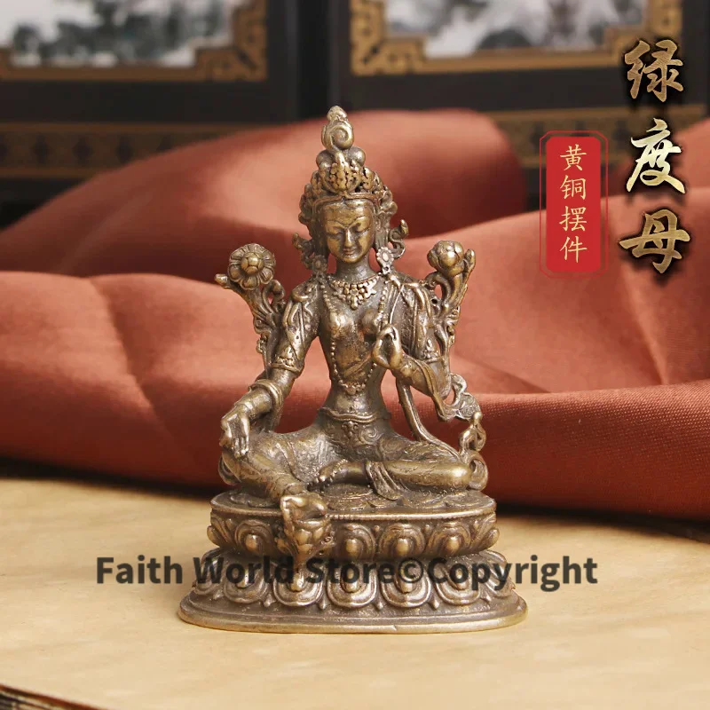 Wholesale Buddha statue temple Pocket buddha Green Tara Guanyin statue protective talisman Bless health safety good luck