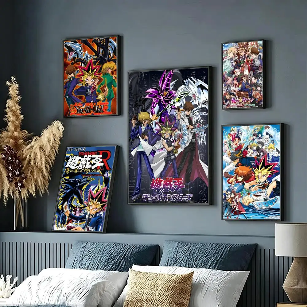 anime Yu-Gi-Oh! Poster Wall Posters Self-Adhesive Wall Stickers Home Decoration for Bedroom Living Room