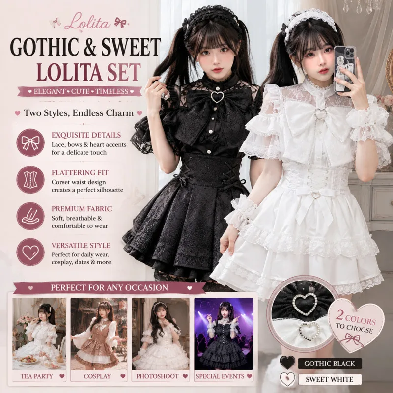 Bow Lolita JK T-Shirt Y2K Short Sleeve Lace Blouse Summer Gothic Kawaii Solid Color Stand Collar, Top Women Cosplay Party Outfit
