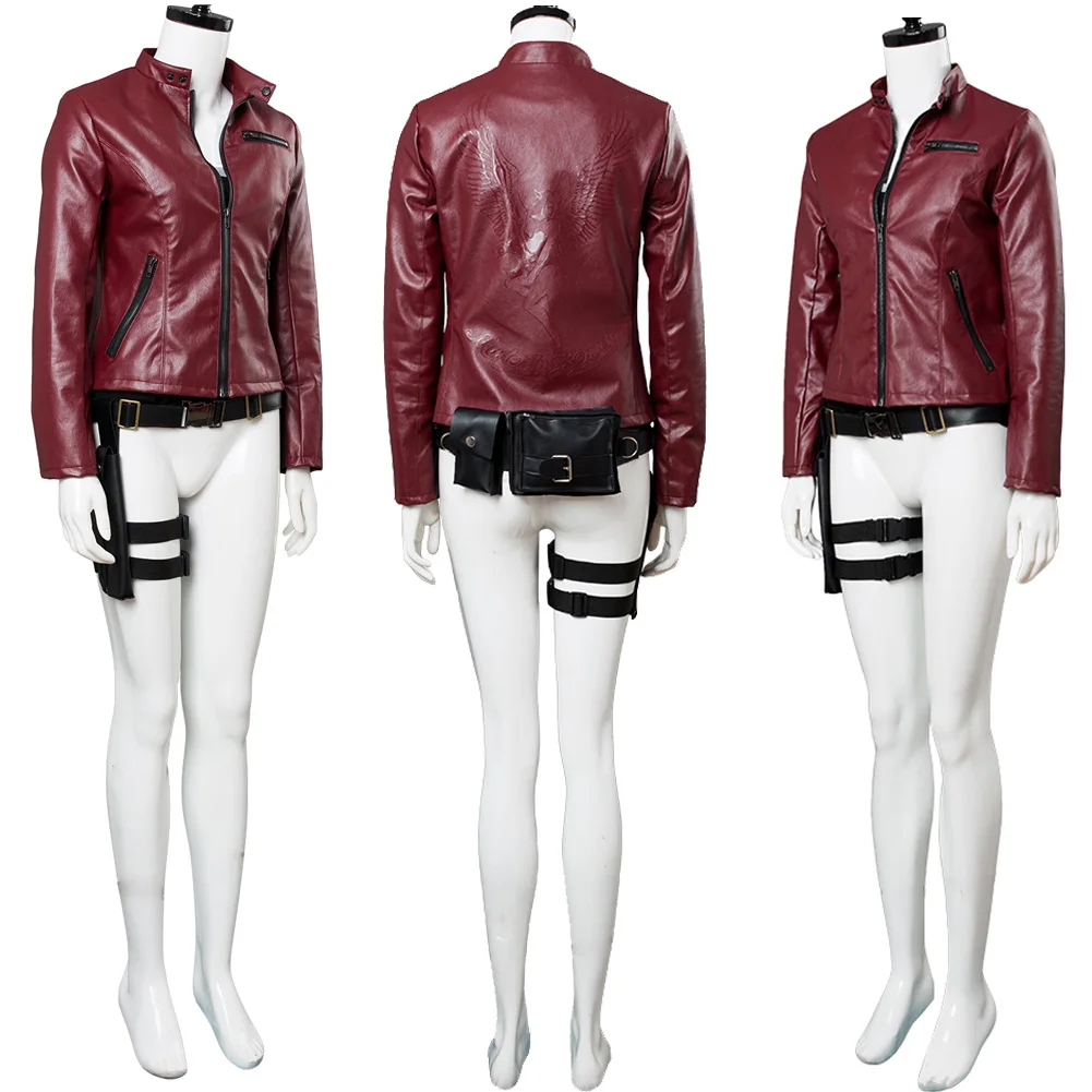 Claire Redfield Adult Women Cosplay Role Play Battle Suit Biohazard Game Resident Costume Fantasy Fancy Dress Up Party Clothes