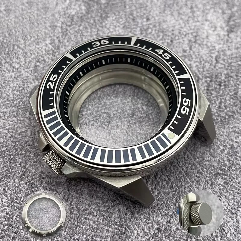 

Mod King Samurai Replace Watch Case Fits NH35 NH36 4R35 4R36 7S26 Movement Clear Back Cover 20ATM Waterproof Diving Watch Case