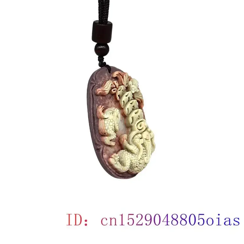 Jade Golden Frog Pendant Stone Gifts for Women Natural Pendants Jewelry Gift Men Amulets Necklace Luxury Accessories Necklaces