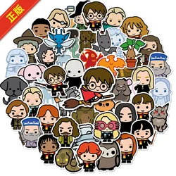 50 Pcs Harriese Magician Boy Cute Character Collection Handbook Sticker Potter Cartoon School of Witchcraft and Wizardry