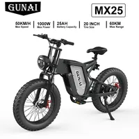 GUNAI MX25 Adult Electric Bike 1000W Electrical Road Bicycle 48V 25Ah Fatbike MTB E-bike 20\