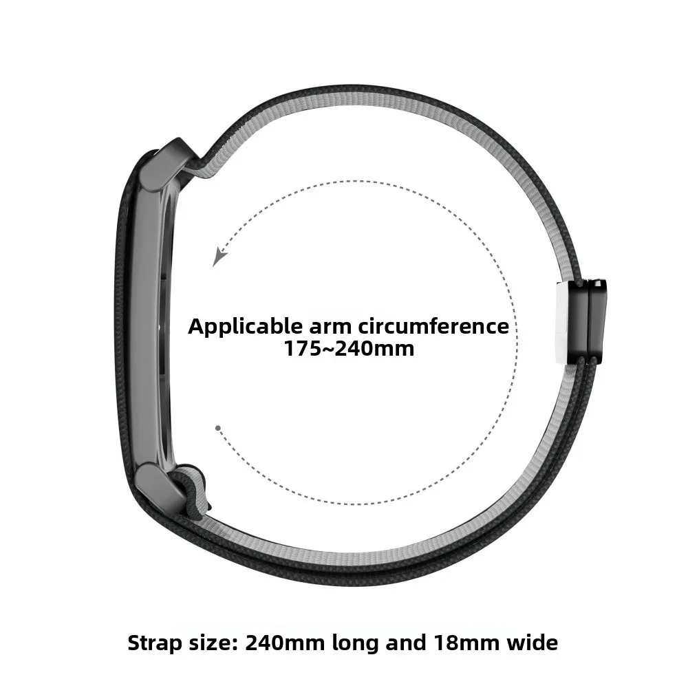 Compatible with Google Fitbit Air Nylon Velcro Sport Band Magnetic Buckle Stretch Breathable Replacement Wristband