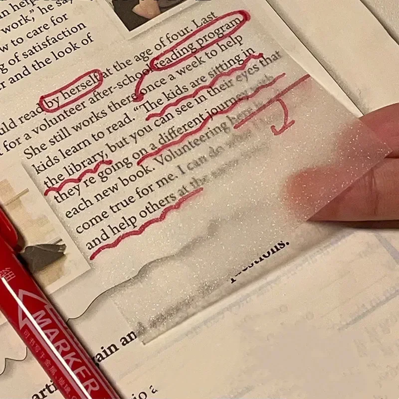 50 גיליון שקוף דביק צלילים יצירתיים קוריאני קפר כרית עבור ילדים פשטני כתיבה סמן סימון תווים דביקים