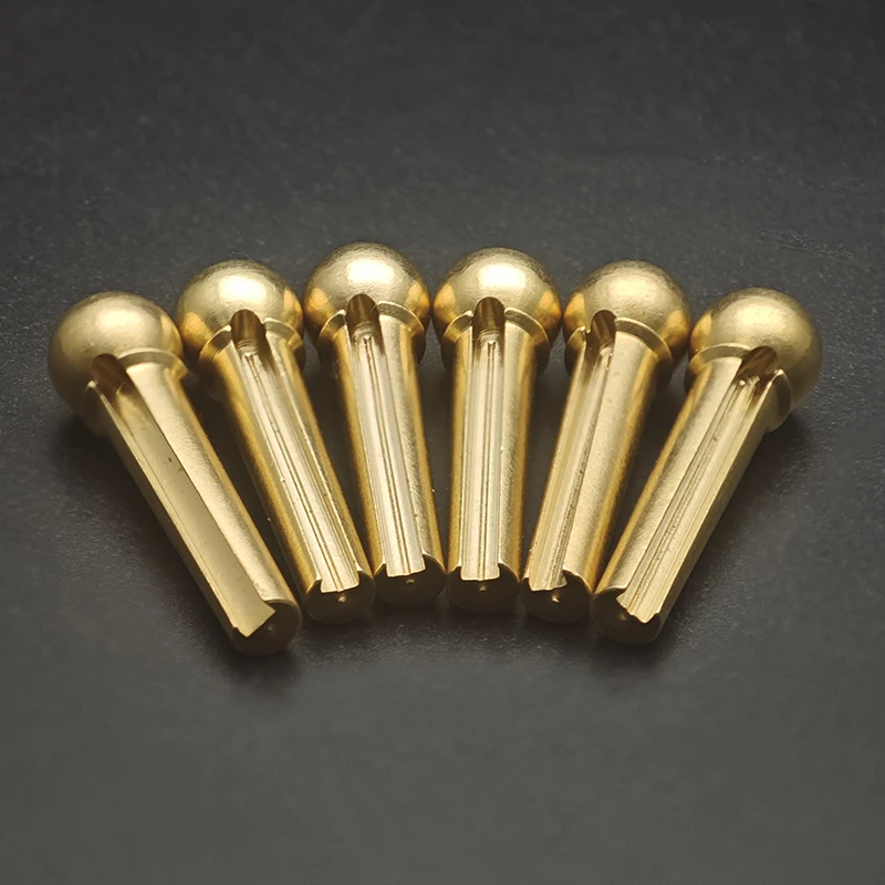 6 pçs/set colorido guitarra acústica ponte pino diamante estilo corda pinos unhas seis cores ouro