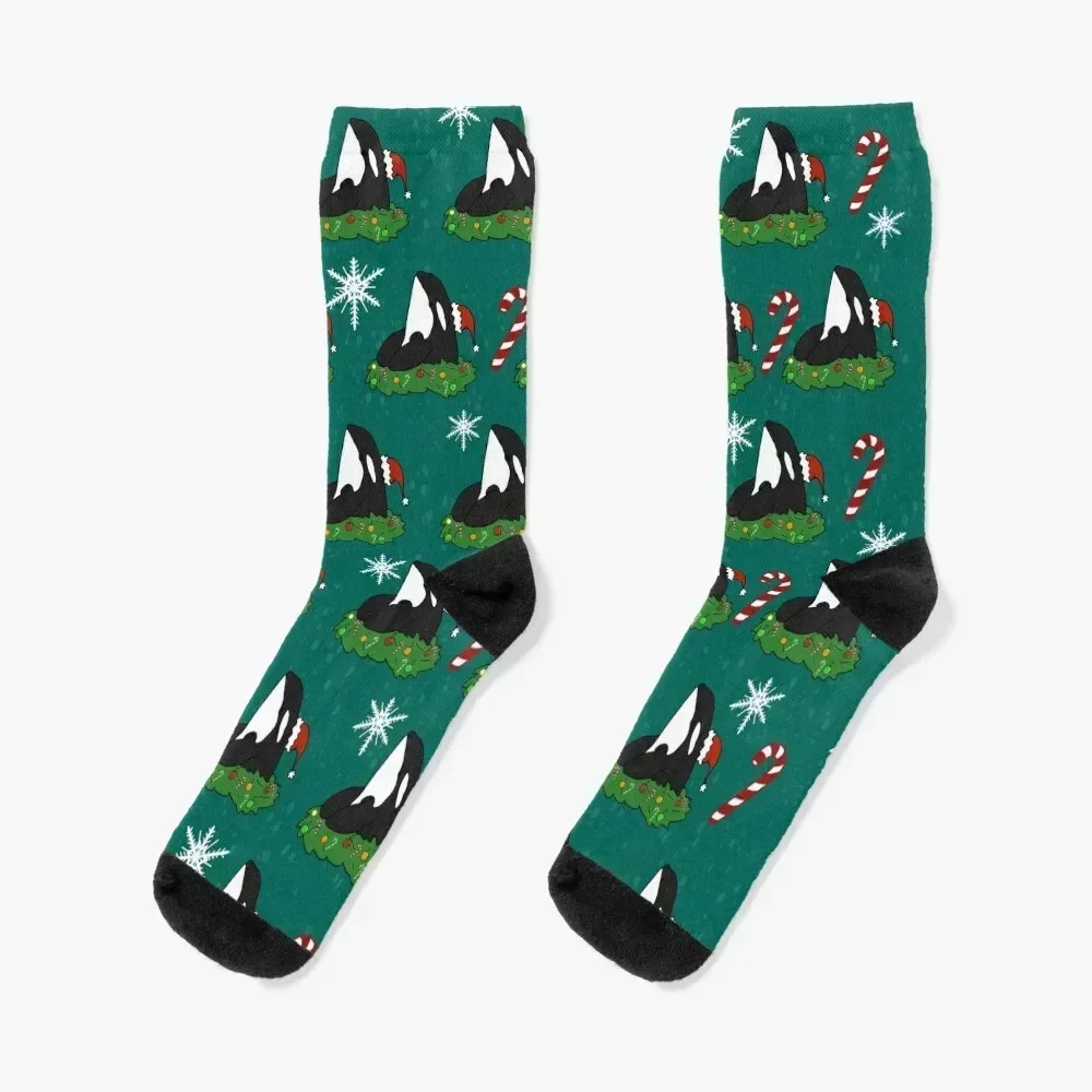 

Holiday Christmas Orca Socks summer moving stockings floor funny gifts Socks For Women Men's
