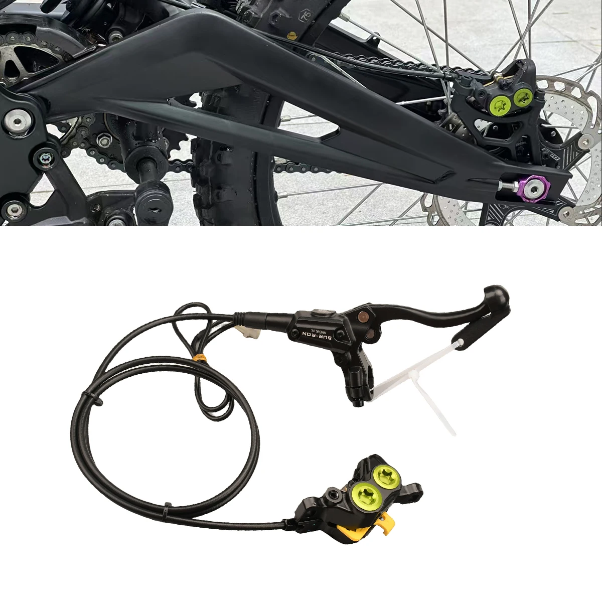 Novo Conjunto de Sistema de Bomba de Freio Integrado para Motocicletas Sur Ron Light Bee X - Acessórios Originais para Freio Dianteiro e Traseiro de Dirtbike