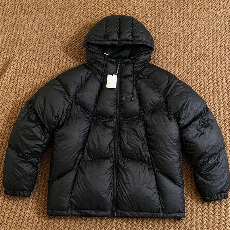 Autumn Winter New Mertre Jacket Drawstring Embroidered Logo Warm Cotton Coat Black Full Zipper Down Jackets