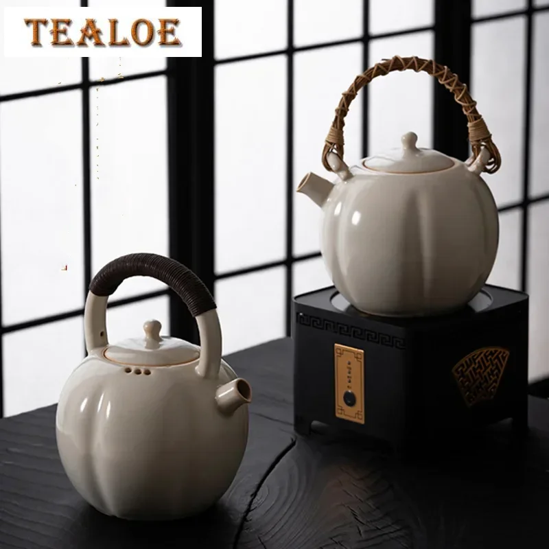 

Soda Glaze Stoneware Lifting Handle Kettle Stove Tea Boiling Charcoal Stove Ceramic Stove Exclusive Teapot Pot Tea Infuser