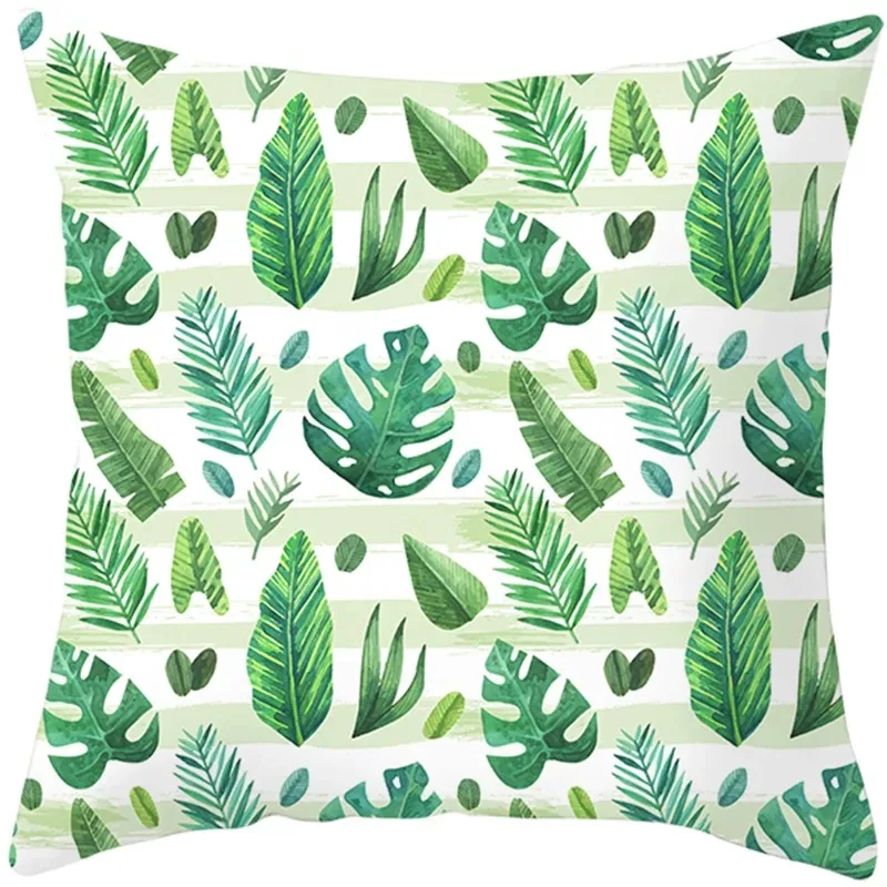 Federe serie stile tropicale primaverile prodotti per la decorazione della casa federe con motivo a pianta verde nordica fodere per cuscini del divano