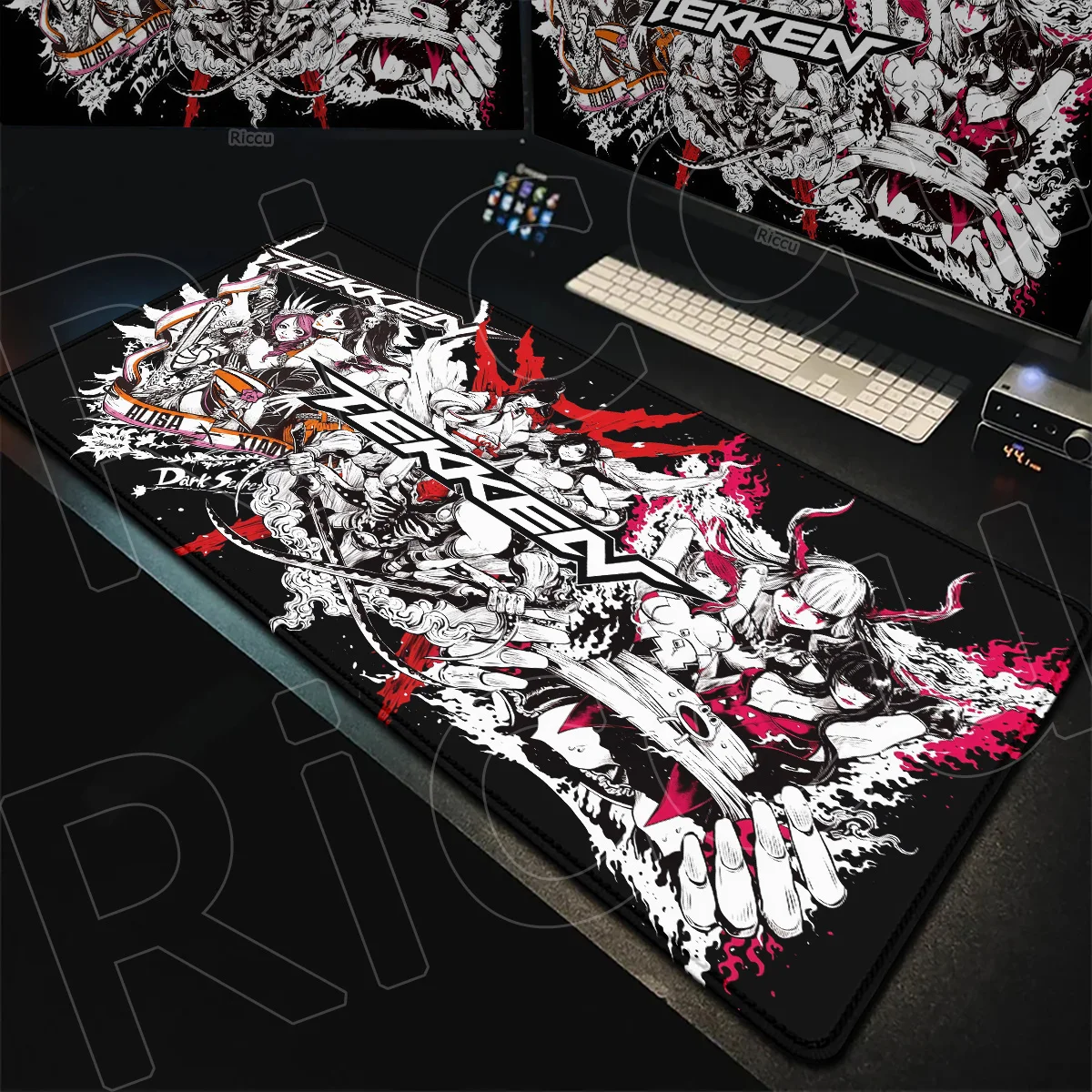 HD-Druck Laptop-Tastatur Desktop-Teppich E-Sport Gamer Schrank Mauspad T-Tekken 8 Hot Wallpaper Mauspad 900x400mm Tischteppiche – Detail 1