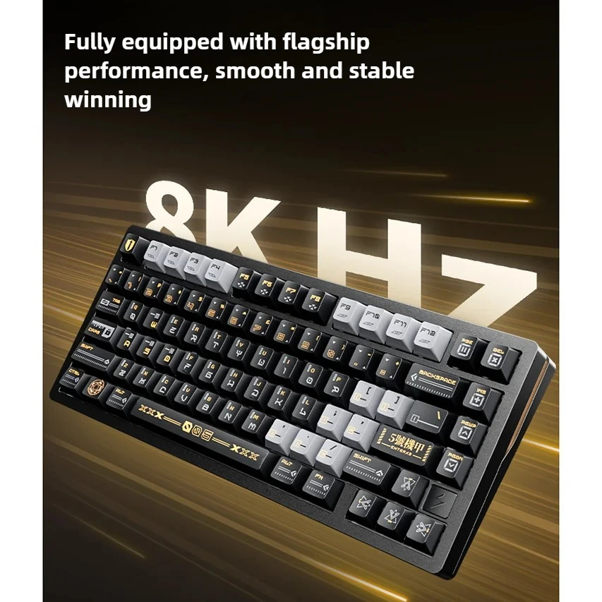 

VGN Flash75 custom electromagnetic axis keyboard all aluminum body ice crystal backplate hot swappable aluminum block keyboard