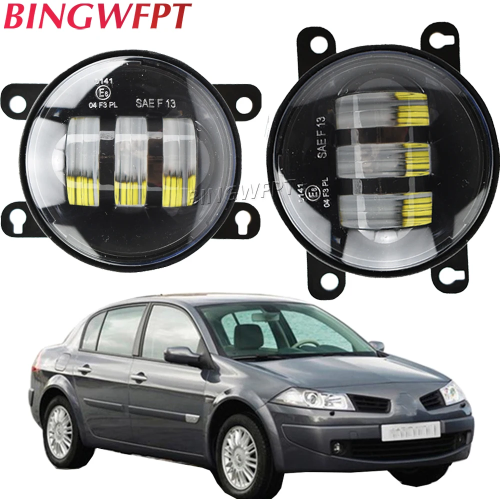 2PCS/Lot Fog Lights LED Headlight For Renault Megane 2/3 Duster Fluence Koleos Kangoo 2003-2015 Fog Lamp Fog Light Foglights