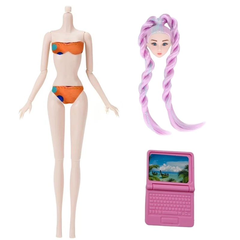 Fashion 12 Inch Super Model Doll Long Hair 32 CM Figure Toy With 3D Simulation Eyes Best Birthday Present DIY Dressing Game