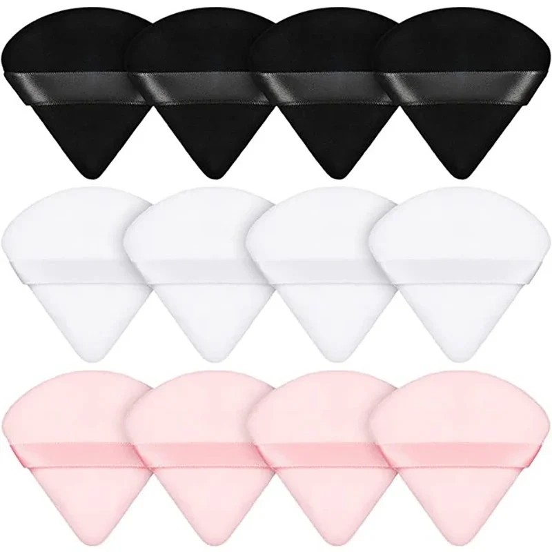 Triangle Velvet Powder Puff  Makeup Sponges for Face Eyes Contouring Shadow Seal Cosmetic Foundation Washable Velvet Makeup Tool