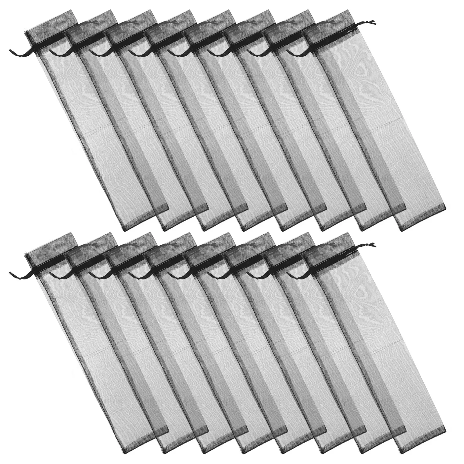 

50 Pcs Hand Fan Bag Small Drawstring Bags Little Mesh Pouch Organza Mini Netted Pouches