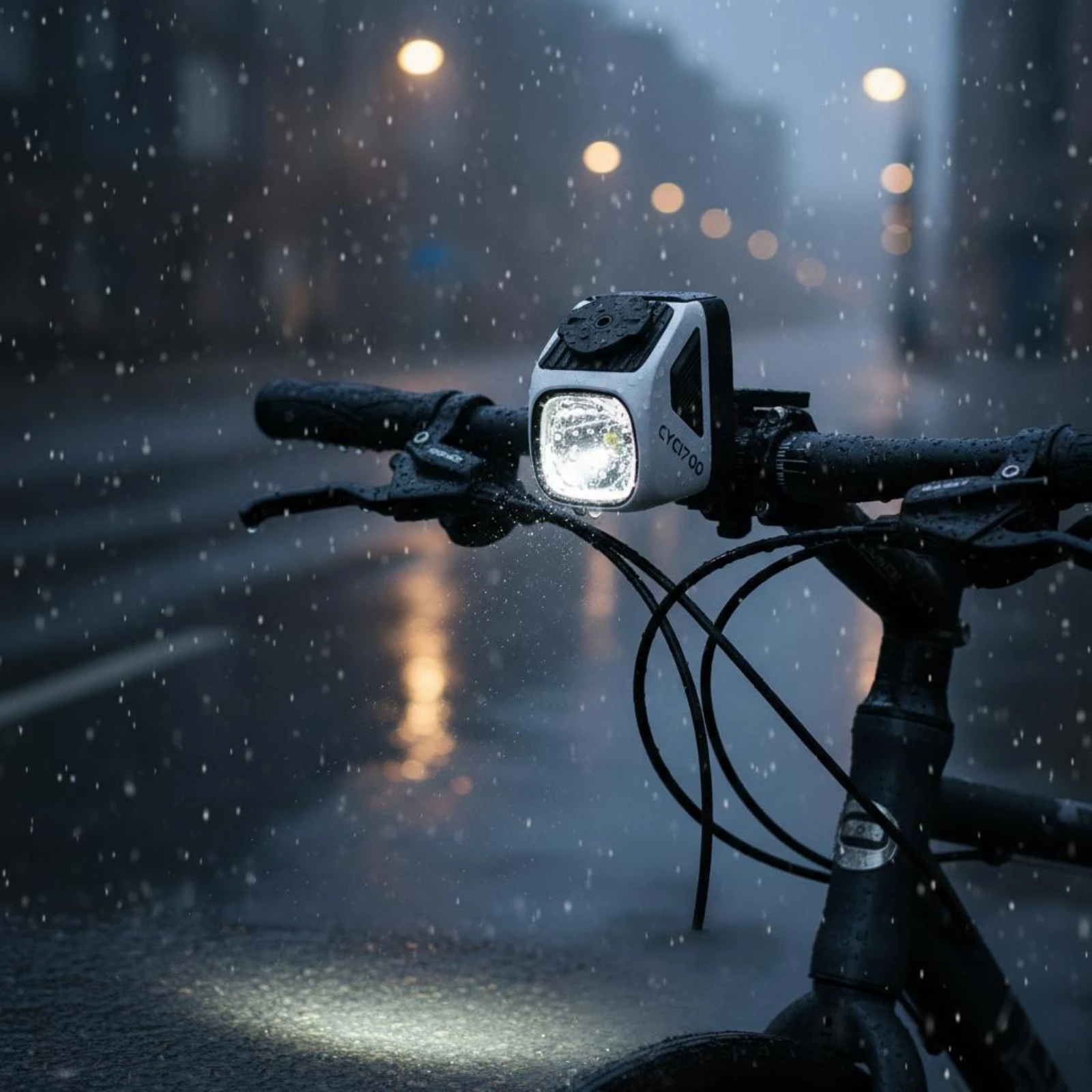 

Cutoff Beam Bike Light 1700 Lumen Bike Front Light Cycling Gear USB-C Rechargeable Quick Release for Night Riders